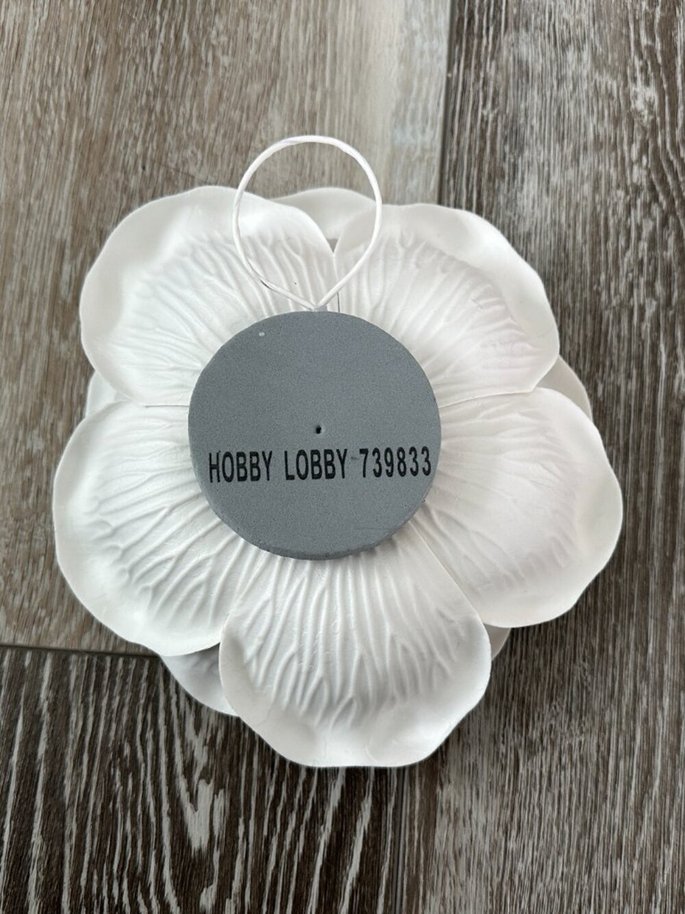NWOT Gorgeous White Flower / Rose Wall Decor Cottage Shabby Chic - Picture 4 of 4